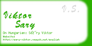 viktor sary business card